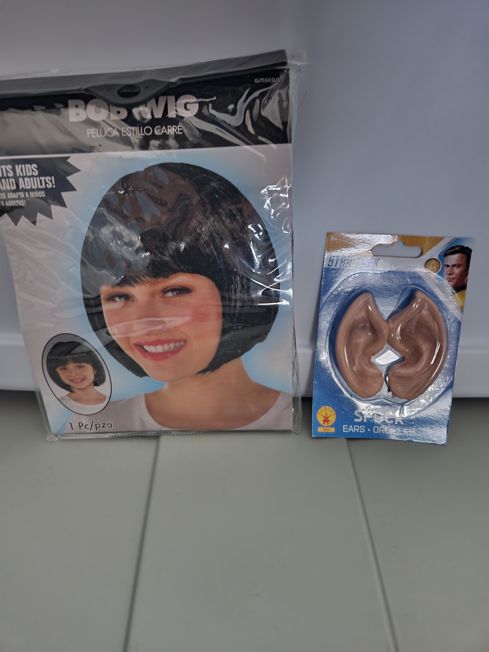 Bob Wig Black Costume Wig and Star Trek Spock Ears
